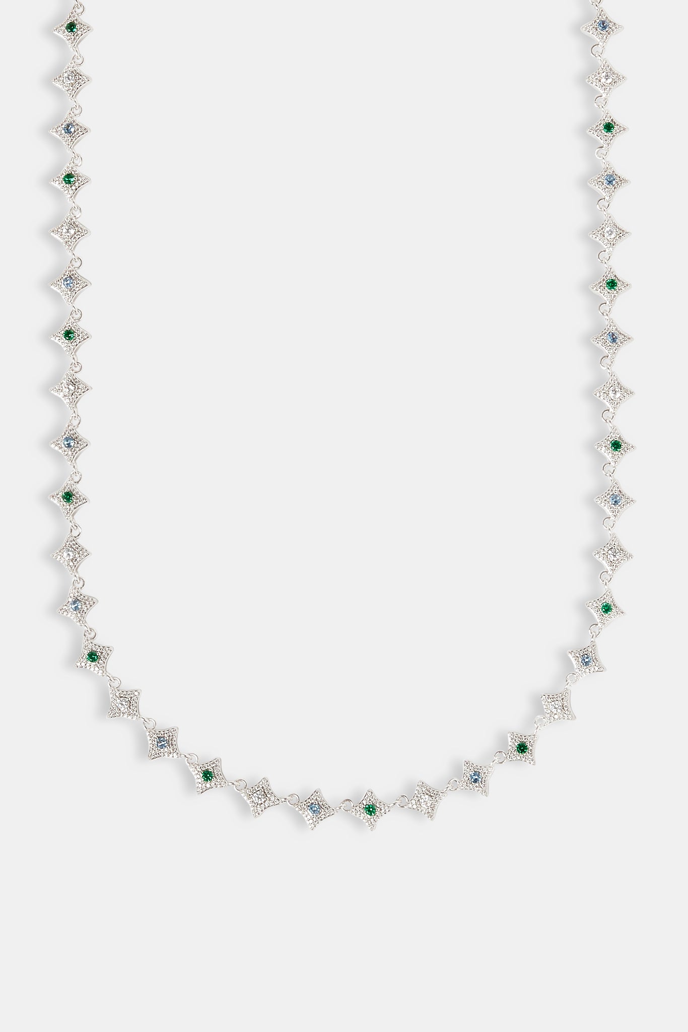Mehrfarbige Iced Star Kette – 6 mm
